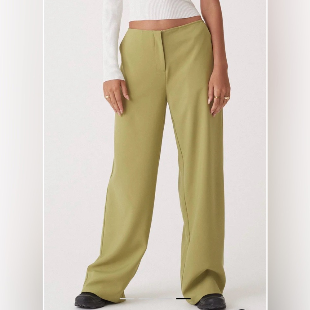 Motel x Olivia Neill Amadi Wide Leg Trouser in Seafoam Green